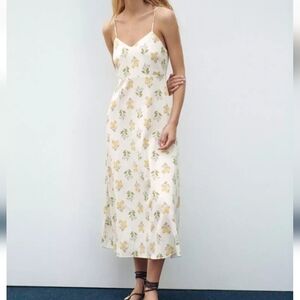 Zara Floral Printed Midi Dress